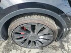 2022 Tesla Model Y Black vin: 7SAYGDEF2NF326512 Damage: Right Front Wheel, Curb Rash, > 12 Inches