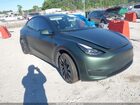 2022 Tesla Model Y Performance Dual Motor All-wheel Drive Green vin: 7SAYGDEF2NF336196