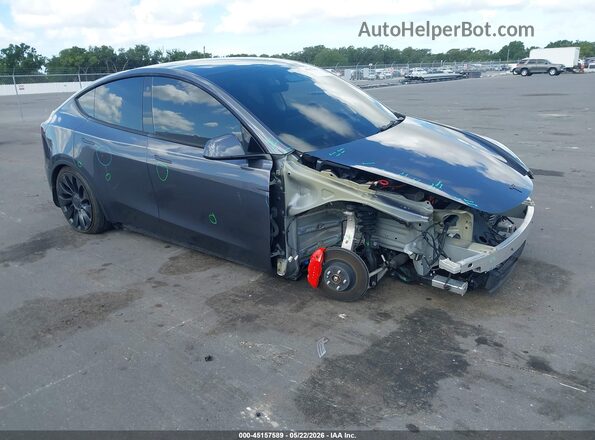 7SAYGDEF2NF515693 2022 TESLA MODEL Y Gray Przód prawy