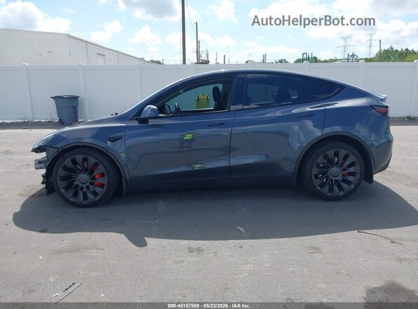 7SAYGDEF2NF515693 2022 TESLA MODEL Y Gray Widok wnętrza 360 stopni