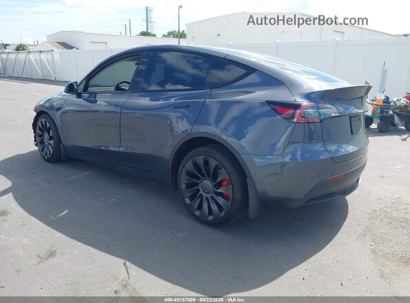 7SAYGDEF2NF515693 2022 TESLA MODEL Y Gray Tył lewy