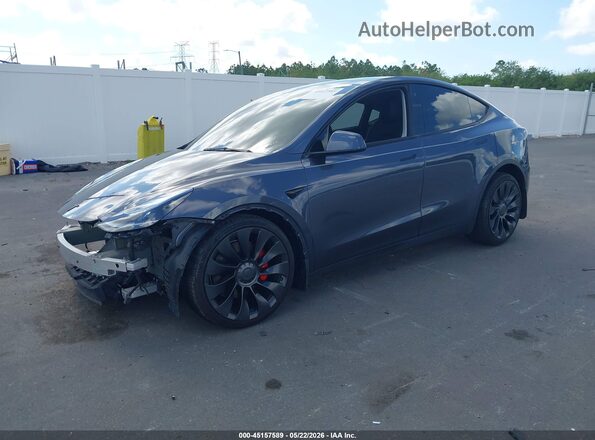7SAYGDEF2NF515693 2022 TESLA MODEL Y Gray Przód lewy