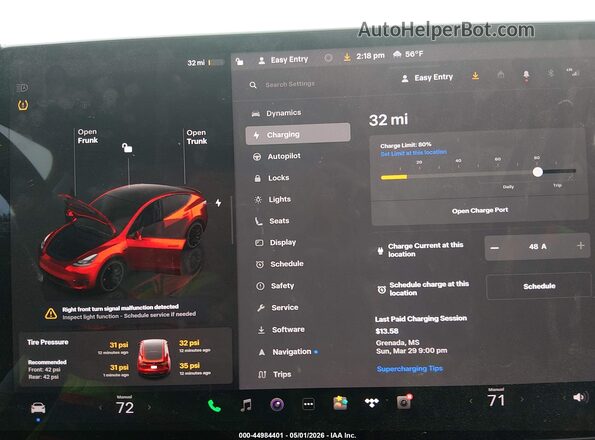 7SAYGDEF2NF564568 2022 TESLA MODEL Y White 