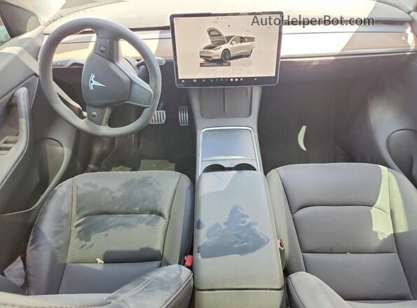 7SAYGDEF3NF407048 2022 TESLA MODEL Белый Вид панели приборов
