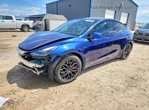 7SAYGDEF3PF714755 2023 TESLA MODEL Blue Vista tres cuartos delantera izquierda
