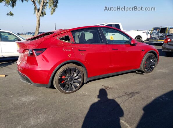 7SAYGDEF5NF486819 2022 TESLA MODEL Red Rear right