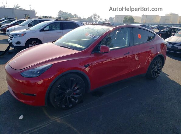 7SAYGDEF5NF486819 2022 TESLA MODEL Red Front left