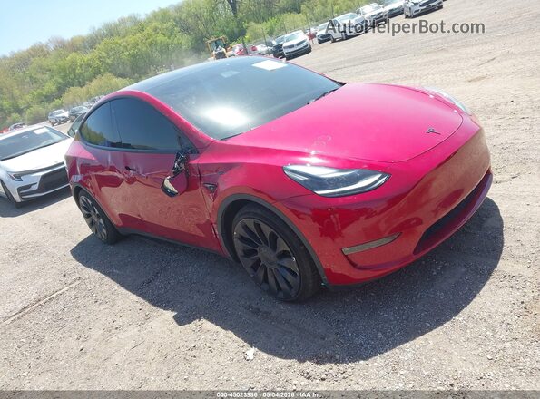 7SAYGDEF5NF563706 2022 TESLA MODEL Y Red Delantero derecho
