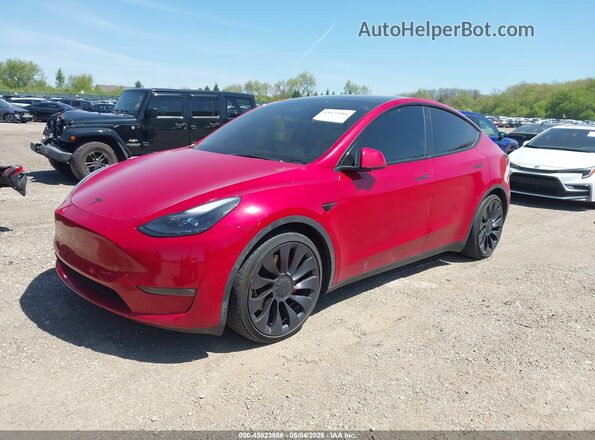 7SAYGDEF5NF563706 2022 TESLA MODEL Y Red Vista tres cuartos delantera izquierda
