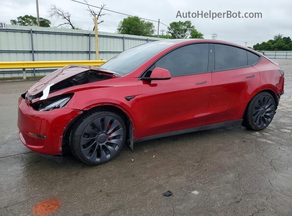 7SAYGDEF5RF033449 2024 TESLA MODEL Красный Передняя левая четверть