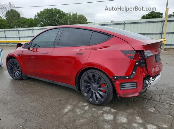 7SAYGDEF5RF033449 2024 TESLA MODEL Красный Задняя левая четверть