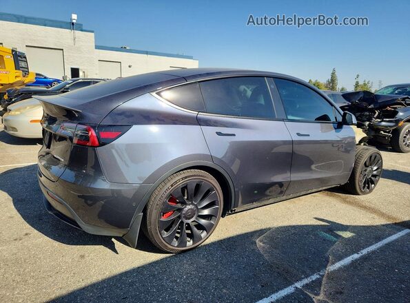 7SAYGDEF7NF379772 2022 TESLA MODEL Gray Задня права чверть