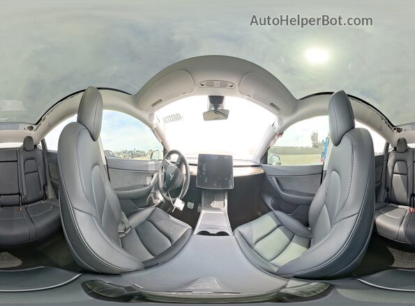 7SAYGDEF7NF486532 2022 TESLA MODEL White Панорамний вид салону 360°