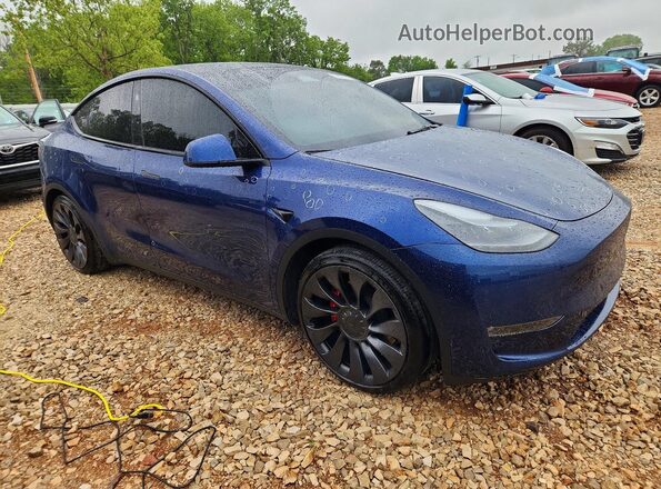 7SAYGDEF7SA342679 2025 TESLA MODEL Blue Front right