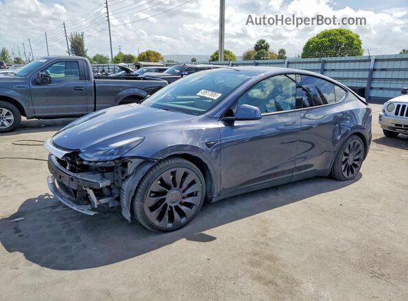 7SAYGDEF8NF379635 2022 TESLA MODEL Gray Vista tres cuartos delantera izquierda