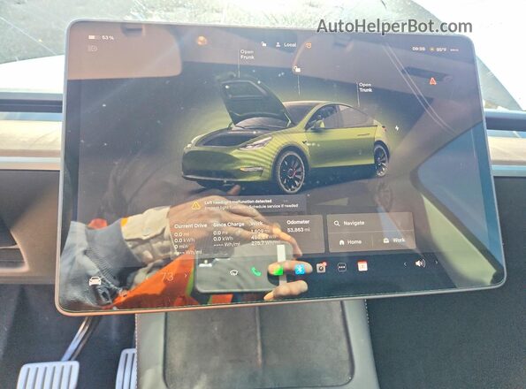 7SAYGDEFXNF530023 2022 TESLA MODEL Gray Вид щитка приладів