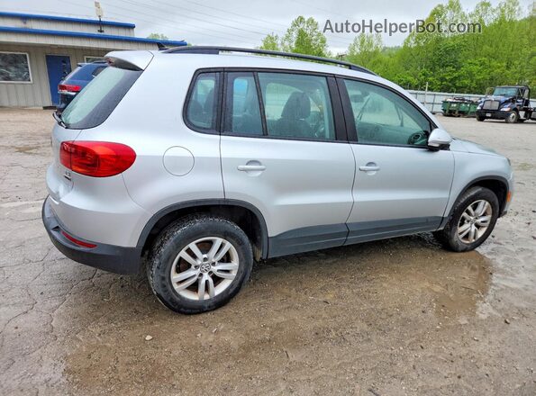 WVGBV7AX3HK013626 2017 VOLKSWAGEN TIGUAN Серебряный Передняя правая четверть