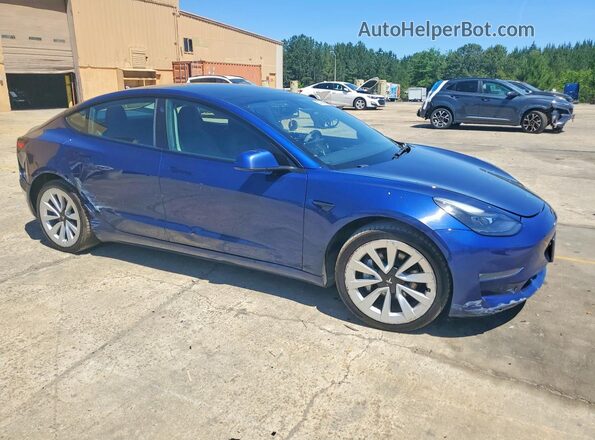 5YJ3E1EB6NF191088 2022 TESLA MODEL Синий Вид спереди