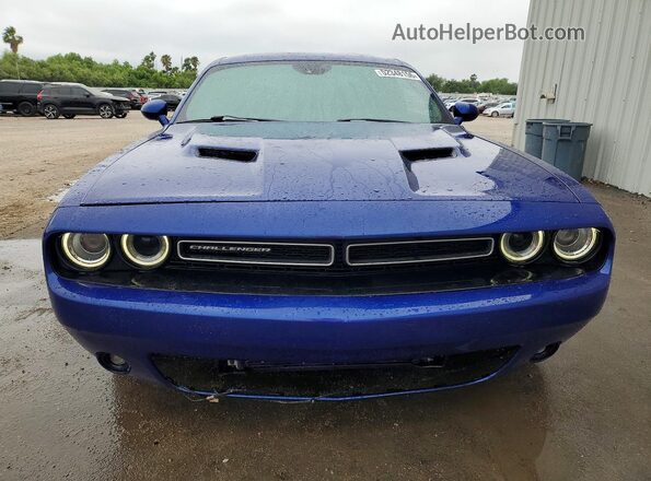 2C3CDZFJXJH171426 2018 DODGE CHALLENGER Blue Widok z tyłu