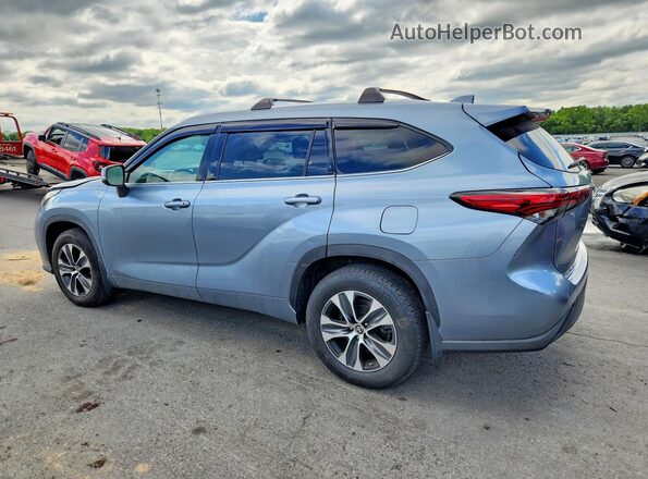 5TDGZRBH9MS072524 2021 TOYOTA HIGHLANDER Синий Задняя правая четверть