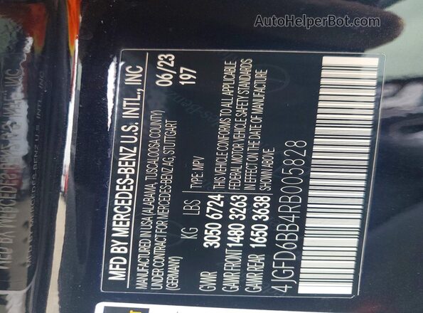 4JGFD6BB4RB005828 2024 MERCEDES-BENZ GLE Черный Панорамный вид салона 360°