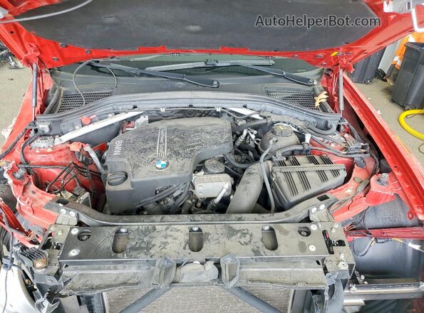 5UXWX9C38H0T24582 2017 BMW X3 Red Widok naklejki z numerem VIN