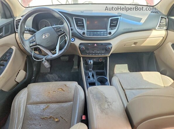 KM8J33A22GU222535 2016 HYUNDAI TUCSON Red Vista del cuadro de instrumentos