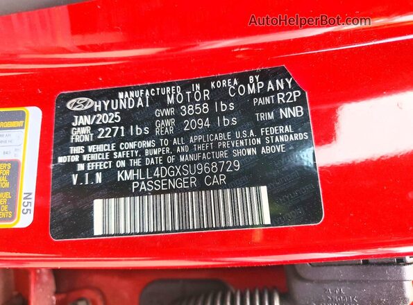 KMHLL4DGXSU968729 2025 HYUNDAI ELANTRA Красный Вид подкапотного пространства