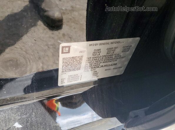 1GYS4GKJ9JR114288 2018 CADILLAC ESCALADE Черный Панорамный вид салона 360°