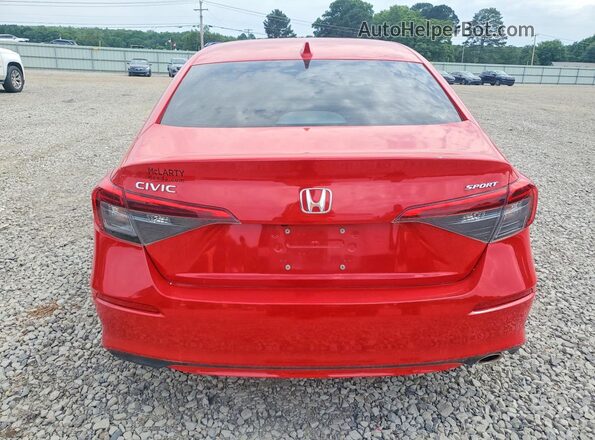 2HGFE2F56NH580532 2022 HONDA CIVIC Red Вид салону спереду