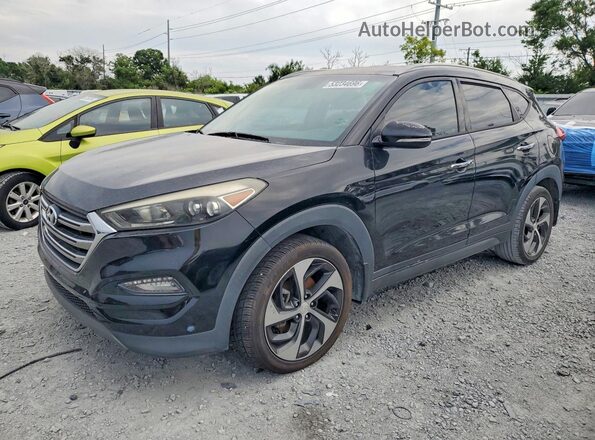 KM8J33A27GU197681 2016 HYUNDAI TUCSON Черный Передняя левая четверть