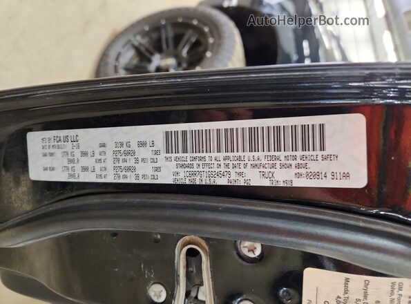 1C6RR7GT1GS245479 2016 RAM 1500 Черный Вид наклейки с VIN-кодом