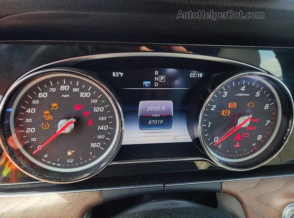 WDDZF4JBXHA081873 2017 MERCEDES-BENZ E Синий Вид задних сидений