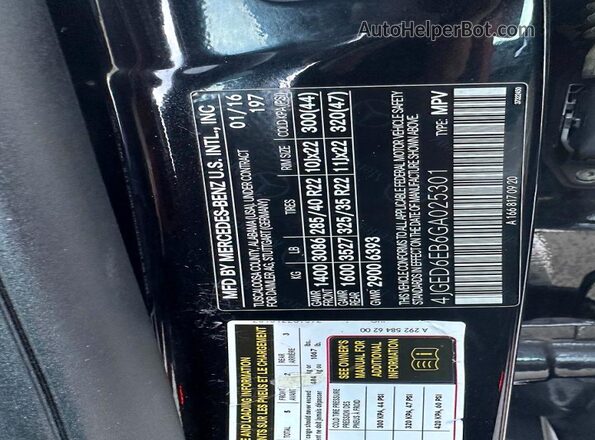 4JGED6EB6GA025301 2016 MERCEDES-BENZ GLE Black Вид задньої частини салону