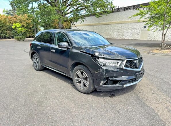 5FRYD4H37HB001073 2017 ACURA MDX Black წინა მარცხენა ხედი სამი მეოთხედიდან