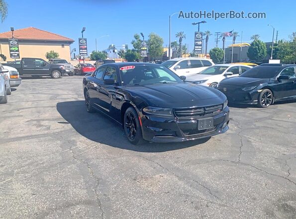 2C3CDXBGXNH212593 2022 DODGE CHARGER Black Przód lewy