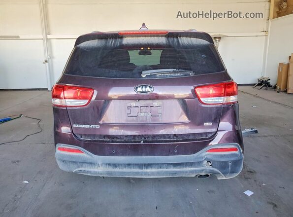 5XYPGDA35GG079499 2016 KIA SORENTO Burgundy წინა სალონის ხედი