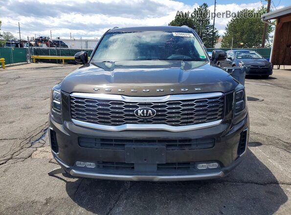 5XYP5DHC4LG004489 2020 KIA TELLURIDE Коричневый Вид сзади