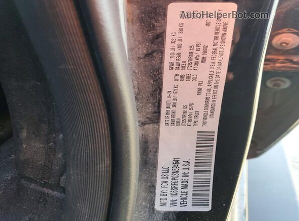 1C6SRFGP0SN594641 2025 RAM 1500 Black VIN კოდის სტიკერის ხედი
