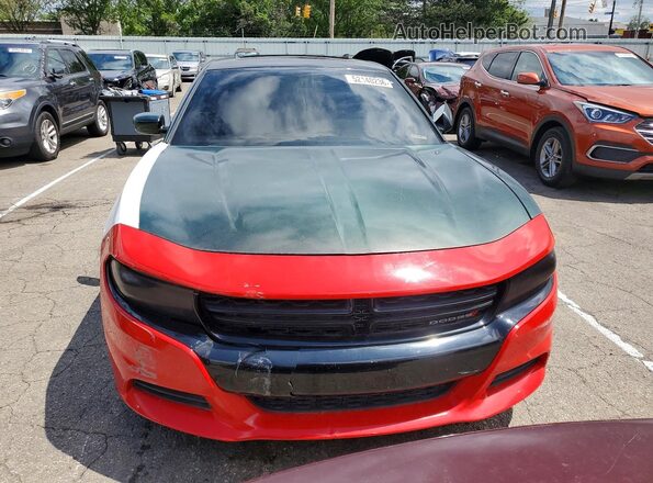 2C3CDXCT3GH258037 2016 DODGE CHARGER Зеленый Вид сзади