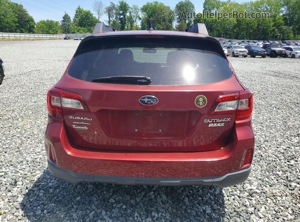 4S4BSADC3H3353917 2017 SUBARU OUTBACK Темно-бордовый Вид салона спереди