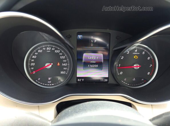 55SWF4JB6JU236105 2018 MERCEDES-BENZ C Blue Instrument cluster view