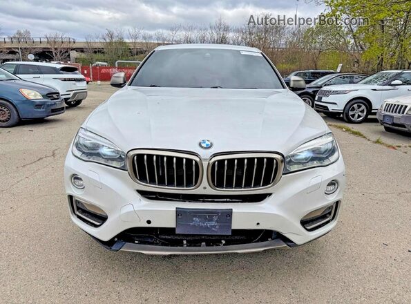 5UXKU6C37H0W38407 2017 BMW X6 White Вид підкапотного простору