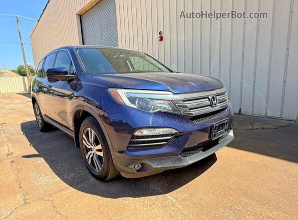 5FNYF6H34HB101039 2017 HONDA PILOT Синий Передняя левая четверть