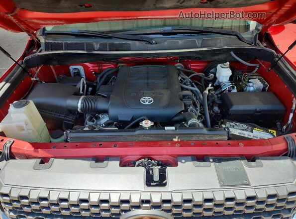 5TFEY5F16KX245780 2019 TOYOTA TUNDRA Red ძრავის განყოფილების ხედი