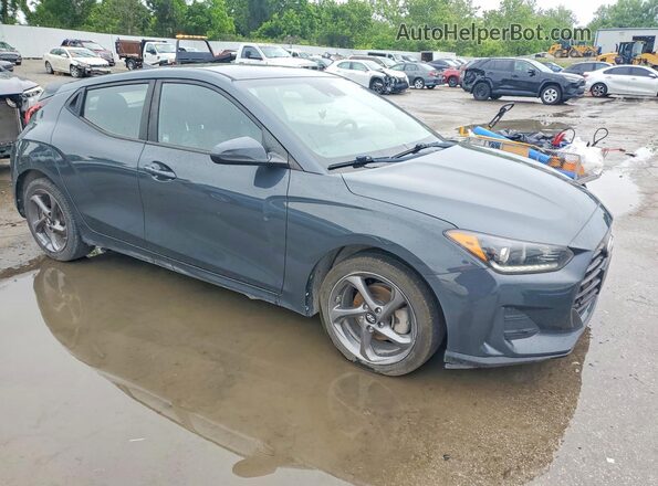 KMHTG6AF0KU008511 2019 HYUNDAI VELOSTER Blue Widok z przodu