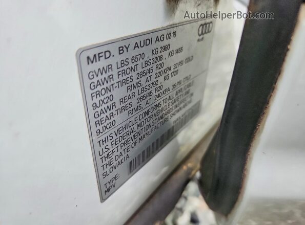 WA1LAAF72HD008135 2017 AUDI Q7 Белый Панорамный вид салона 360°