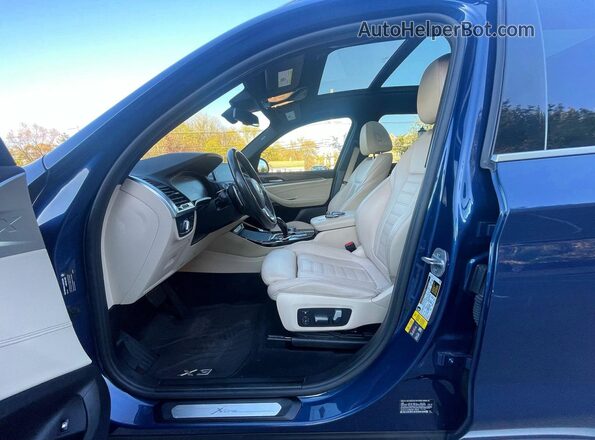 5UXTS1C08M9F18949 2021 BMW X3 Синий Вид подкапотного пространства