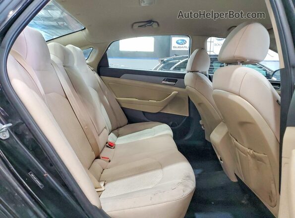 5NPE34AF3JH666927 2018 HYUNDAI SONATA Black Вид задньої частини салону