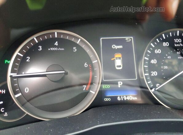 JTHBK1GG6G2214595 2016 LEXUS ES350 White Widok zestawu wskaźników